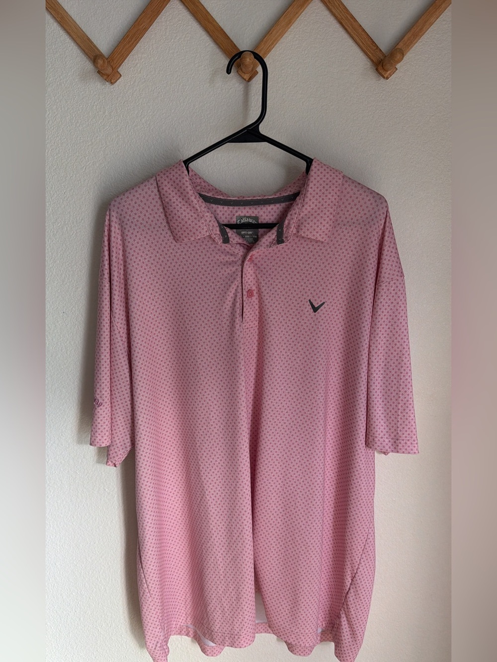 Callaway Men’s Light Pink Performance Golf Polo